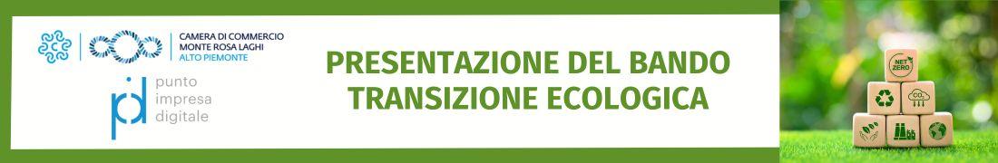 Presentazione del bando transizione ecologica Presentazione del bando transizione ecologica